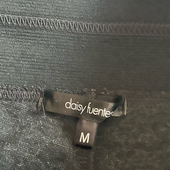 DAISY FUENTES Black High-Waisted Pants Leggings Dark Grey Chic Size Medium - Picture 10 of 11